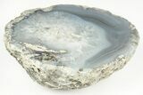 Las Choyas Coconut Geode Half with Banded Agate - Mexico #214215-1